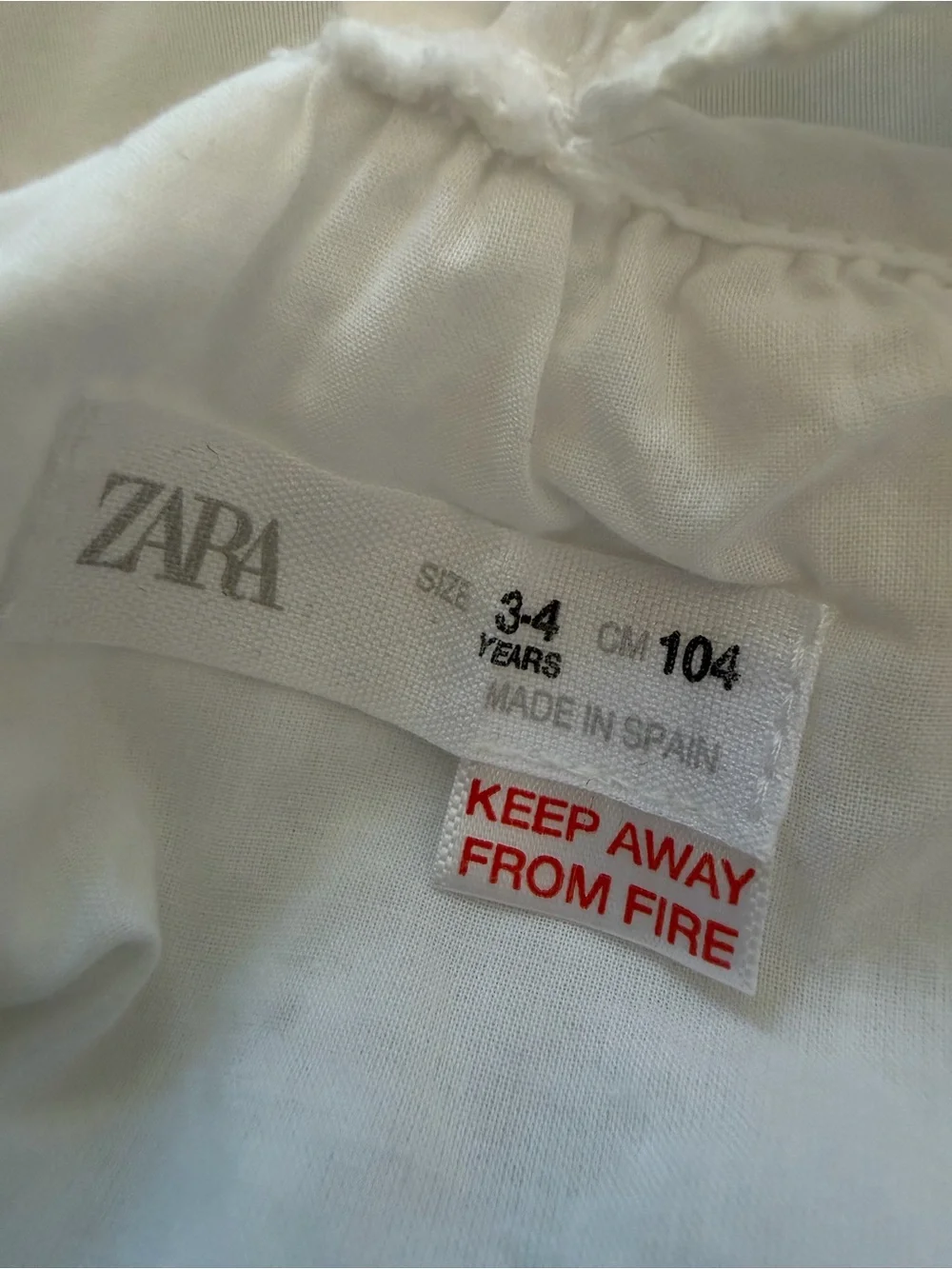 Zara White Floral Appliqué Ruffle Dress